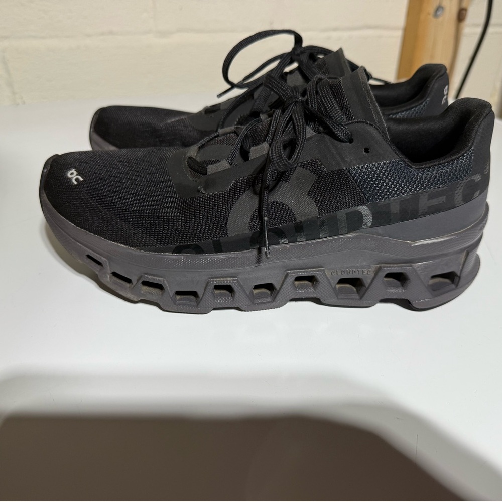 On Cloud Monster Women Black and Gray Athletic Shoes